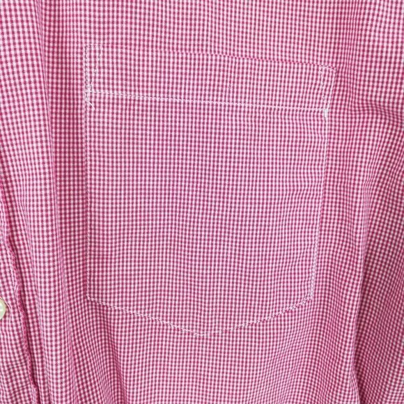 Tailored J Crew Button Down Collared Shirt Size L Red White Plaid Long Sleeve - Picture 10 of 11